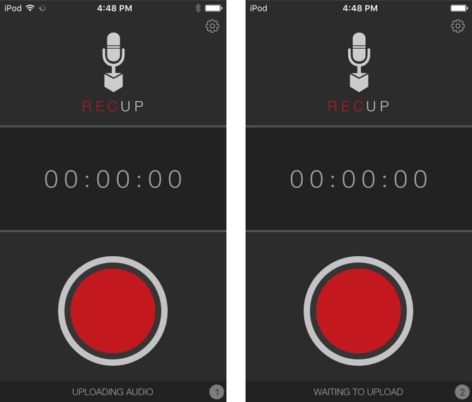 RecUp uploading in action